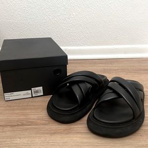 Tony Bianco Jagger Slides. Worn once.